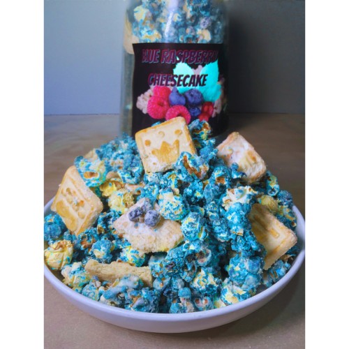 Blue Raspberry Cheesecake Popcorn
